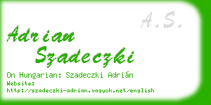 adrian szadeczki business card